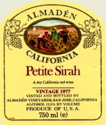 Almaden_petite sirah 1977